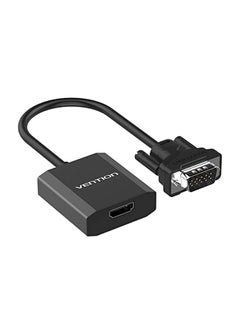 اشتري كابل محول من VGA إلى HDMI أسود/فضي في السعودية