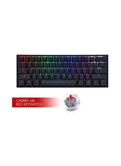 اشتري لوحة مفاتيح سلكية صغيرة بأحرف إنجليزية بإضاءة متعددة الألوان RGB من قطعتين أسود في الامارات