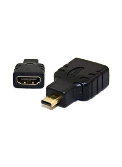 اشتري كابل مايكرو محول من منفذ HDMI أنثى إلى منفذ HDMI ذكر أسود في السعودية