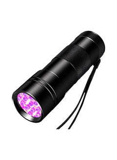 Buy 12 LED Ultraviolet Torch Flashlight Black 2.4x4.6x4.1inch in Saudi Arabia