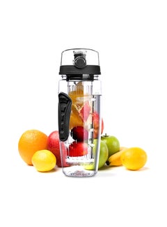 Buy Fruit Infuser Juice Shaker Bottle Clear 1Liters in Saudi Arabia