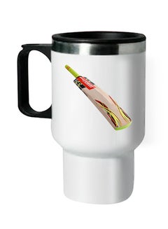 Buy Cricket Bat Printed Thermal Mug White/Beige in Egypt