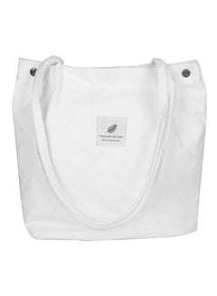 Buy Stylish Canvas Bag White in Saudi Arabia