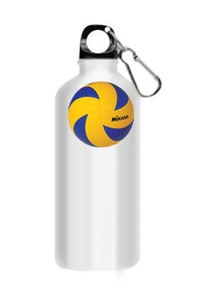 Buy Volleyball Printed Water Bottle White 510ml in Egypt