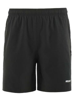 Buy Breathable Mid Rise Casual Shorts Black in UAE