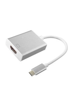 اشتري محول USB Type-C إلى HDMI فضي/أبيض في الامارات