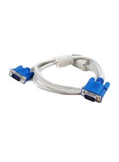 Buy VGA Male To Male Adapter Cable Blue/White in Saudi Arabia