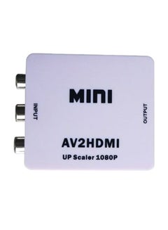 اشتري محول فيديو مركب من HDMI إلى AV مع 3 وصلات RCA أبيض في السعودية