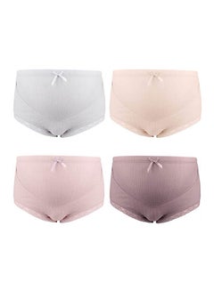 Buy 4-Piece Maternity Underwear Wo Over Bump Maternity Panties Multicolour in Saudi Arabia