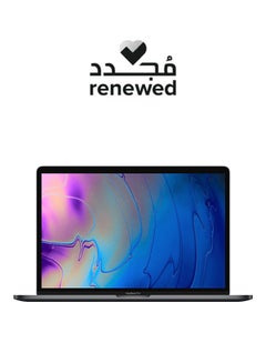 اشتري Renewed - MacBook Pro Touch Bar Laptop With 15.4-Inch Retina Display, Core i7 with 2.6GHz 6 Core Processor/16GB RAM/512GB SSD/4GB AMD Radeon Pro560X 2018 Space Grey في الامارات