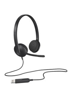Buy Logitech H340 USB Stereo Computer Headset Noise Cancellation in UAE