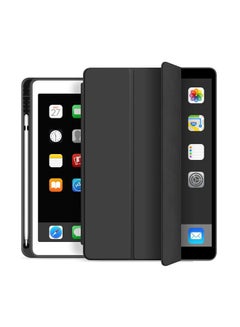 Buy Tablet Case With Pen Holder For Apple iPad 10.2 Black in UAE