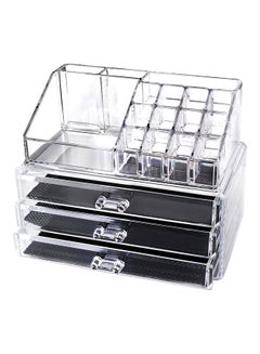 Buy Cosmetic Storage Box Clear in UAE