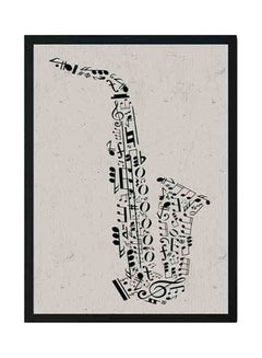 Buy Music Poster With Wood Frame Multicolour 32 X 22 X 2cm in Saudi Arabia