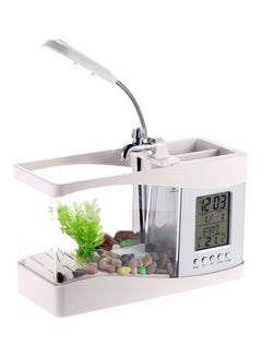 Buy Mini USB LCD Desktop Fish Tank Aquarium Clock in UAE