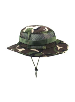 Buy Printed Visor Hat Camouflage Green in Saudi Arabia