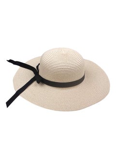 Buy Paper Sun Hat Beige/Black in Saudi Arabia