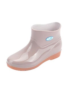 Buy Slip-On Ankle Boots Apricot in UAE