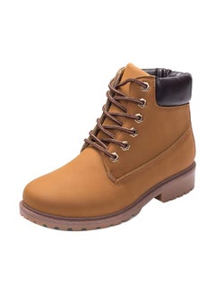 Buy Lace Up Ankle Boot Brown in Saudi Arabia