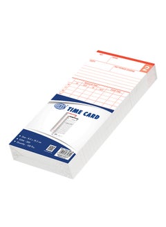 Buy 100-Piece Time Card White/Red in UAE