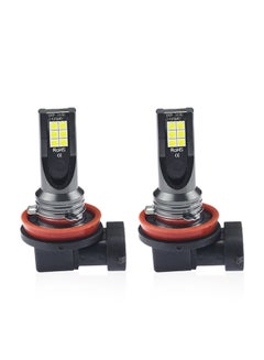 Buy 2-Piece H8/H9/H11 3030 12SMD Car LED Fog Light in UAE