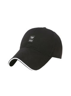 اشتري قبعة بيسبول بأزرارِ كبس خلفية مزينة برسمة . أسود/ أبيض في السعودية