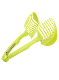 Buy Fruit Vegetable Cutter Lemon Shredders Slicer Holder Green/Silver 18.5 x 8cm in Egypt