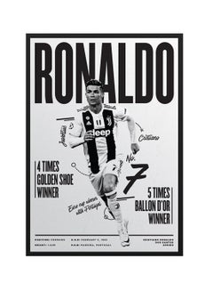 Buy Cristiano Ronaldo Juventus Football Poster Multicolour 30x40centimeter in UAE