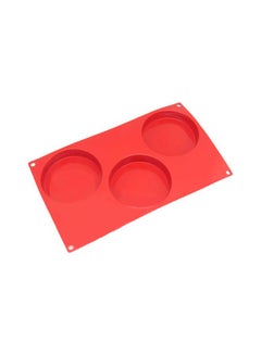 Buy Silicone Cake Mould Red 11.7x6.8x0.8inch in UAE