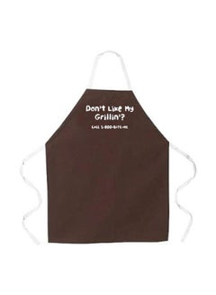 Buy Fully Adjustable Kitchen Apron Brown 27x0.2x34inch in Egypt