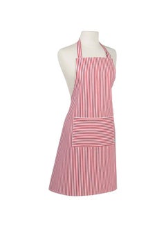 Buy Striped Kitchen Apron Red/White 28x32inch in Egypt