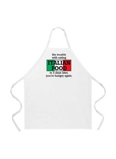 Buy Adjustable Printed Apron White/Black/Red 13x0.5inch in Egypt