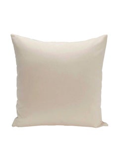 Buy Solid Polyester Cushion polyester Bisque 18x18x3inch in UAE