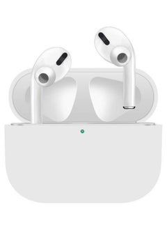 Buy Silicone Case Cover For Apple AirPods Pro White in UAE