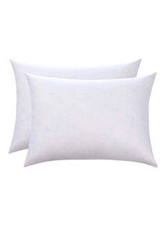 Buy 2-Piece Cover Feather And Down Pillow White 20x36inch in UAE