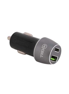 Buy Hi Cell Dual Port Car Charger With LED Black/Grey in UAE