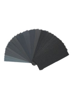 Buy 28-Sheet 120 To 3000 Assorted Grit Dry And Wet Sandpaper Grey 9 x 3.6inch in UAE