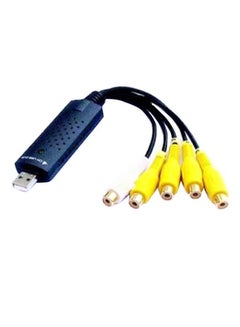 Buy 5-Channel USB To DVR Video Audio CCTV Capture Adapter Black/Yellow in Egypt