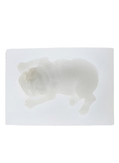 Buy Silicone 3D Shar Pei Dog Cake Baking Mold White 11cm in UAE