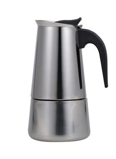 Buy 2 Cup Espresso Coffee Maker Moka Pot Silver/Black in UAE