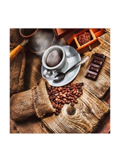 Buy Coffee MDF Wall Art Multicolour 30x30centimeter in Saudi Arabia