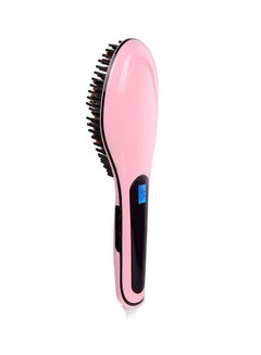 Buy Fast Hair Straightener Brush With LCD Screen Pink in Saudi Arabia