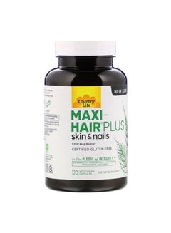 Buy Maxi Hair Plus Dietary Supplement 5000mcg - 120 Vegetarian Capsules in UAE