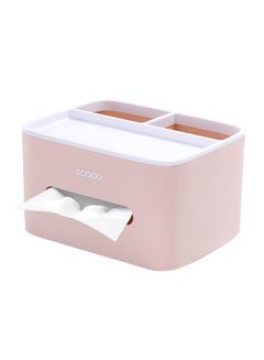 Buy Multifunctional Facial Tissue Holder Pink 12.3x16.5x0.455centimeter in UAE