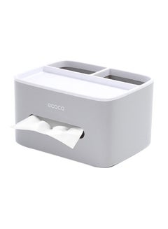 Buy Multifunctional Facial Tissue Holder Grey 12.3x16.5x0.455centimeter in UAE