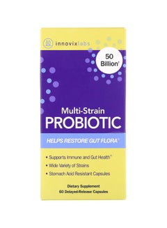 Buy Multi-Strain Probiotic 50 Billion CFU Dietary Supplement - 60 Delayed-Release Capsules in UAE