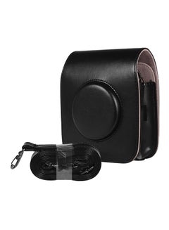 Buy Portable PU Leather Camera Case Bag Black in Saudi Arabia