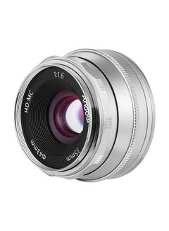 Buy 35mm F1.6 Manual Focus Lens 3.5cm Silver in Saudi Arabia