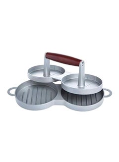 اشتري Aluminum Nonstick Double Burger Press فضي في الامارات