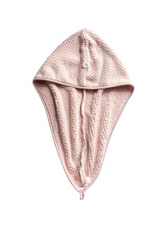 Buy Hair Towel Wrap With Button Pink 21x2x20cm in Saudi Arabia